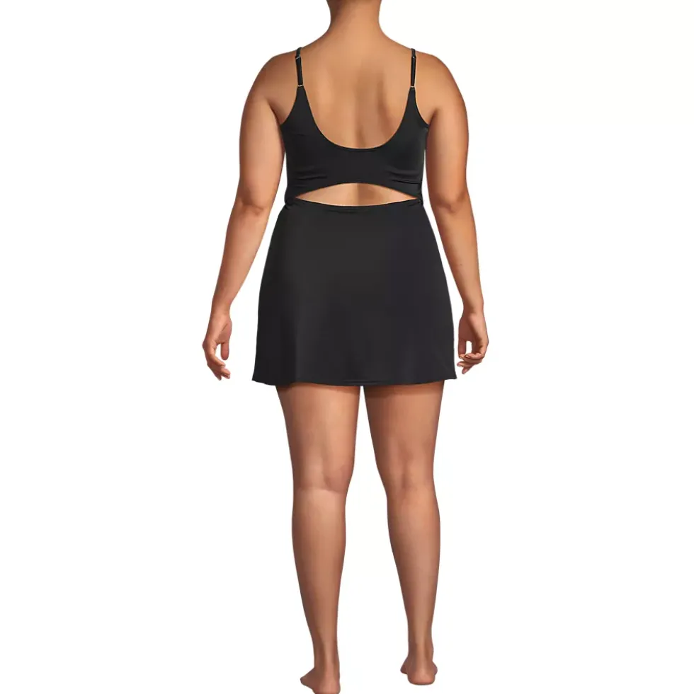 Women's Tugless Monokini Swim Dress Swimsuit