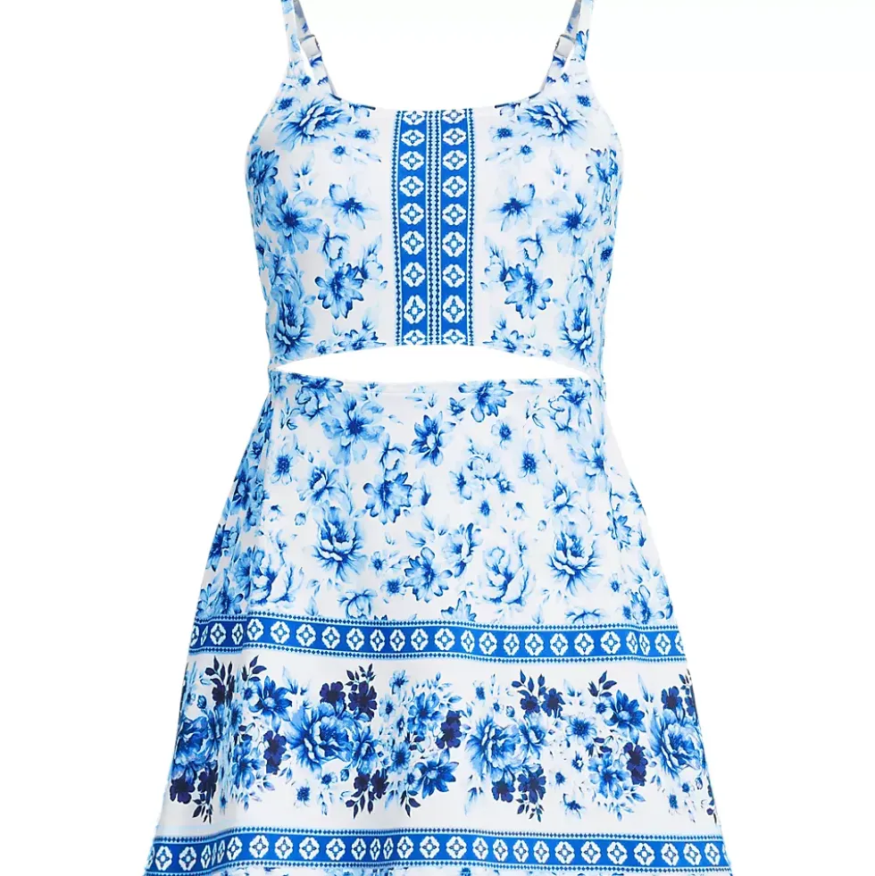 Women's Tugless Monokini Swim Dress Swimsuit