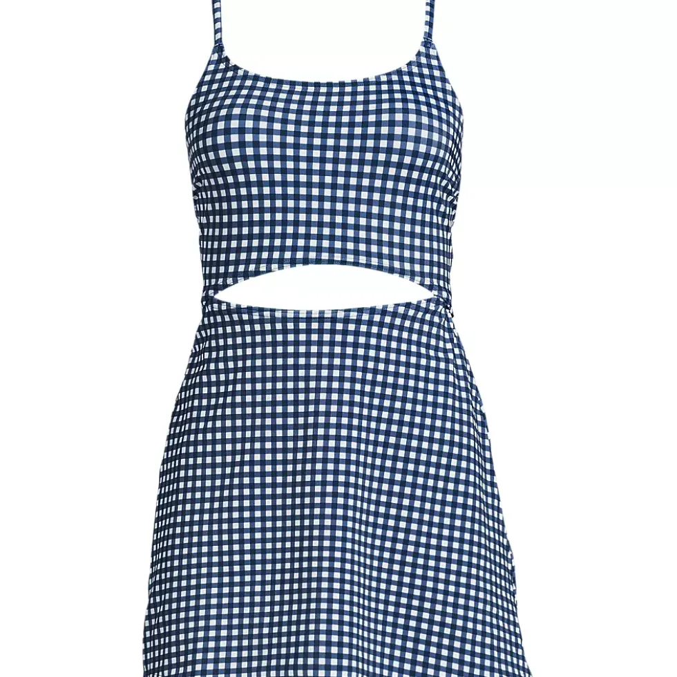 Women's Tugless Monokini Swim Dress Swimsuit