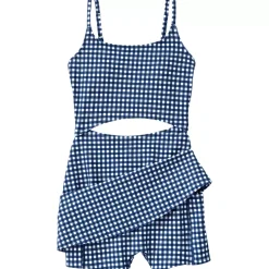 Women's Tugless Monokini Swim Dress Swimsuit