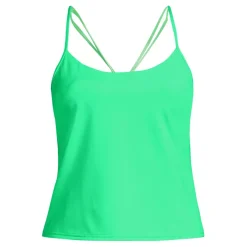 Women's Tugless QuickDry Adjustable Strappy Back Tankini Top