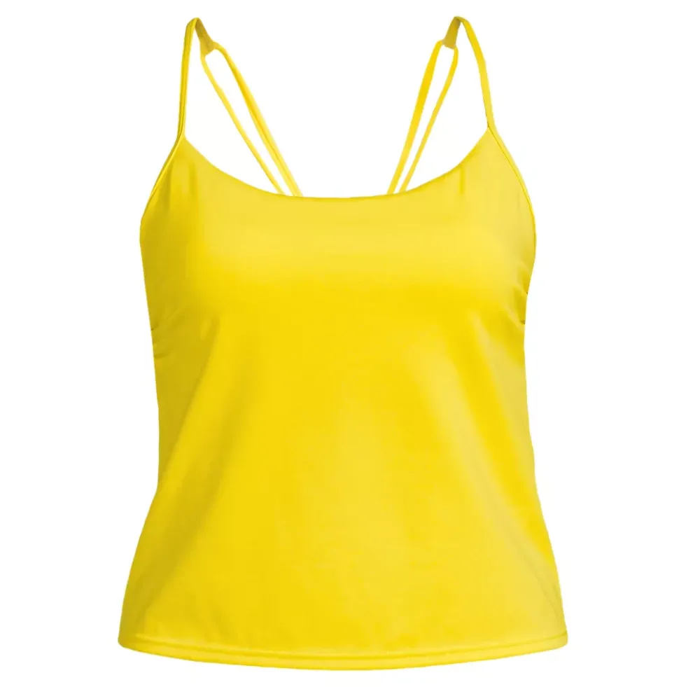 Women's Tugless QuickDry Adjustable Strappy Back Tankini Top
