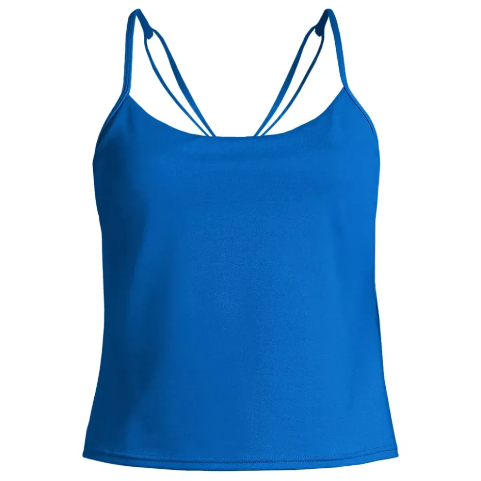 Women's Tugless QuickDry Adjustable Strappy Back Tankini Top