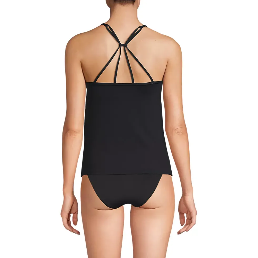 Women's Tugless QuickDry Adjustable Strappy Back Tankini Top