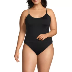 Women's Tugless QuickDry Adjustable Strappy Back Tankini Top