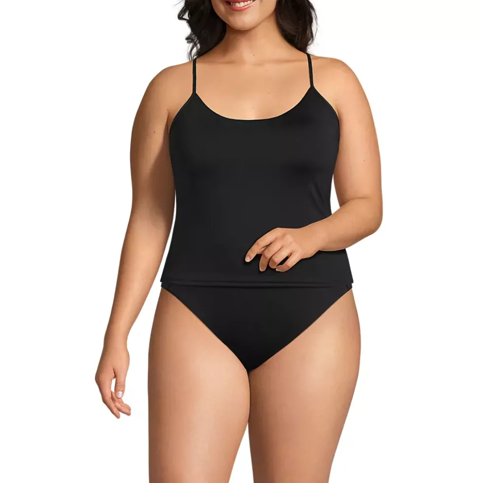 Women's Tugless QuickDry Adjustable Strappy Back Tankini Top