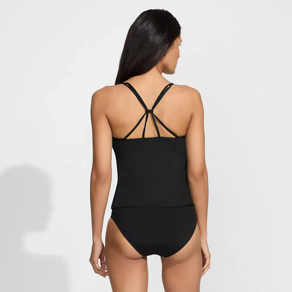 Women's Tugless QuickDry Adjustable Strappy Back Tankini Top