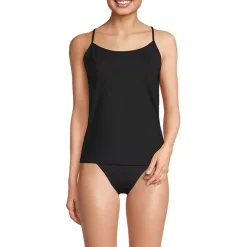 Women's Tugless QuickDry Adjustable Strappy Back Tankini Top