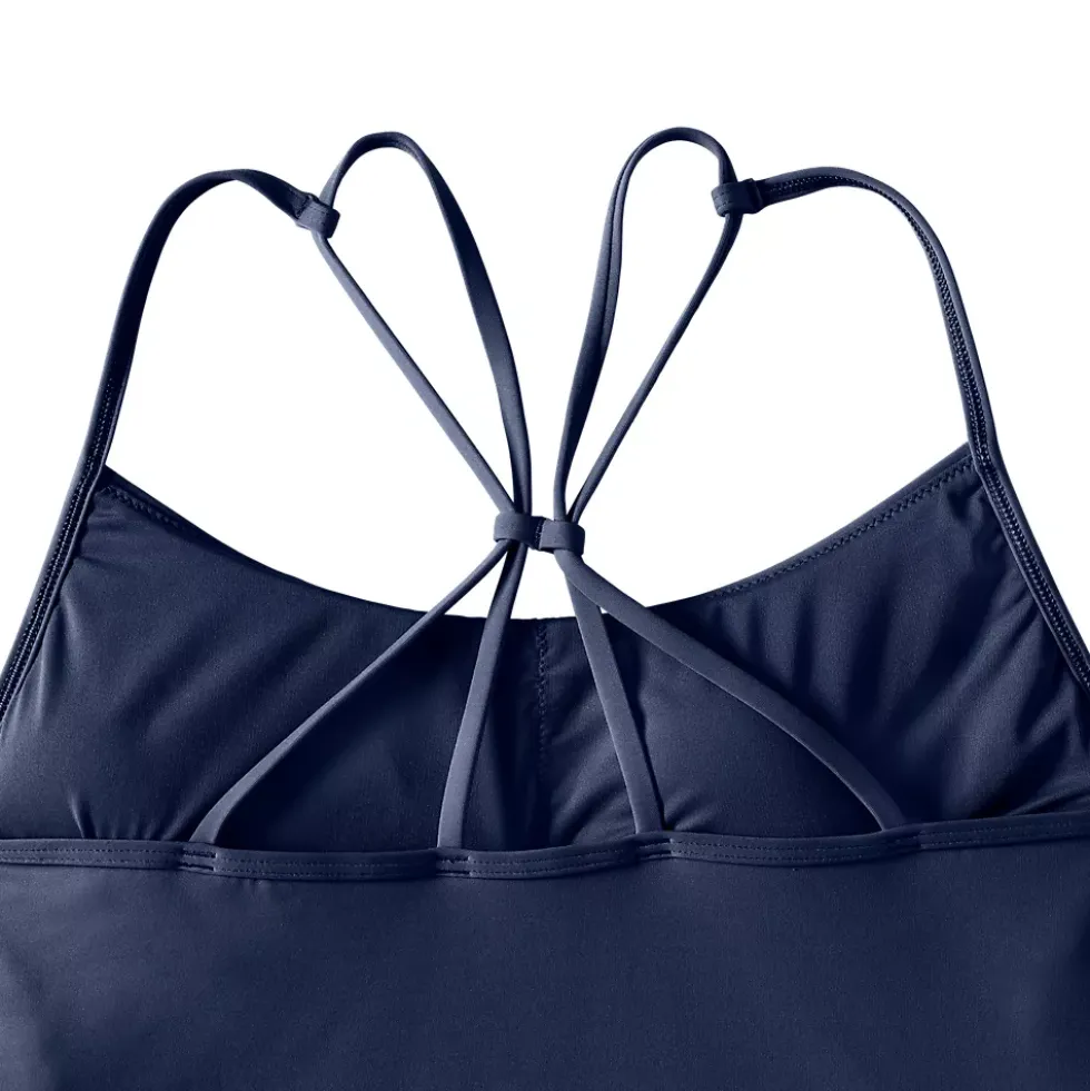 Women's Tugless QuickDry Adjustable Strappy Back Tankini Top