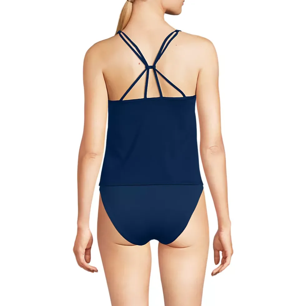 Women's Tugless QuickDry Adjustable Strappy Back Tankini Top