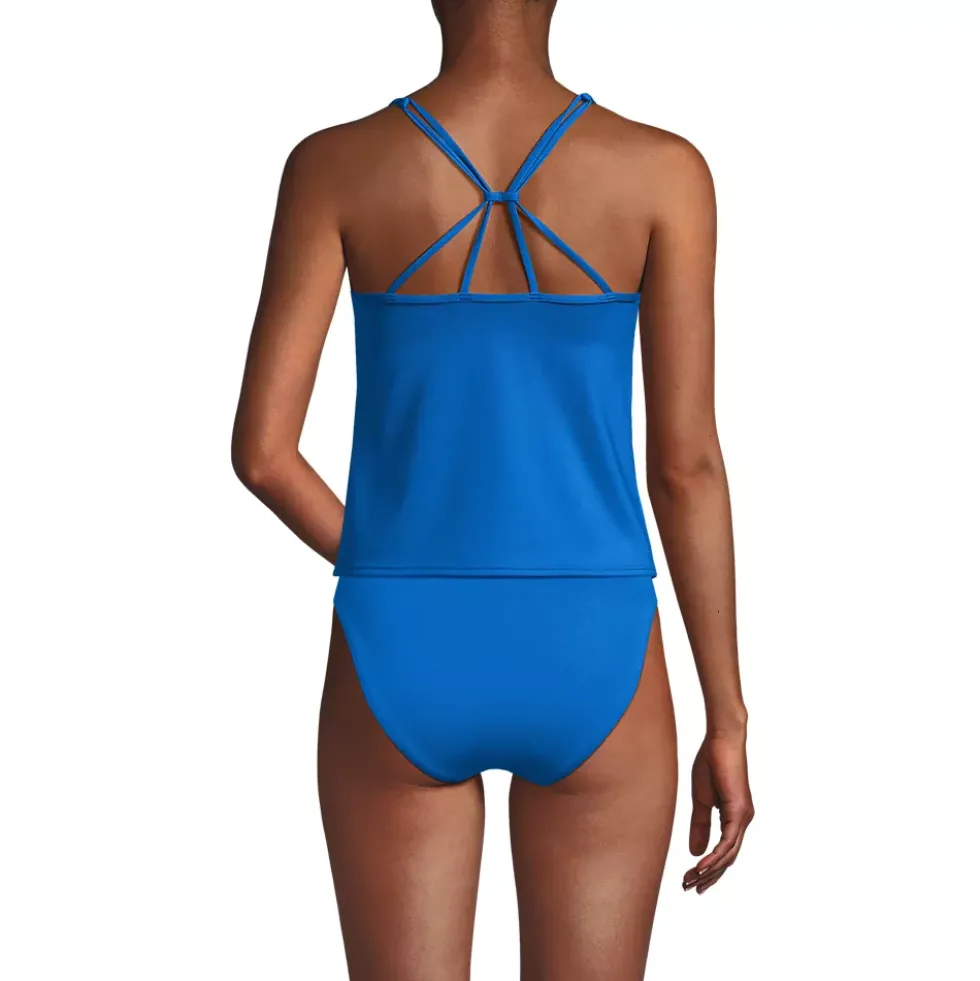 Women's Tugless QuickDry Adjustable Strappy Back Tankini Top