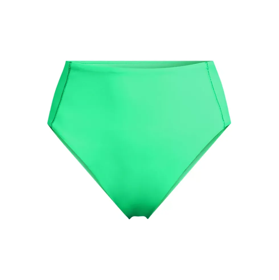 Women's Tugless QuickDry High Waisted High Leg Bikini Bottoms