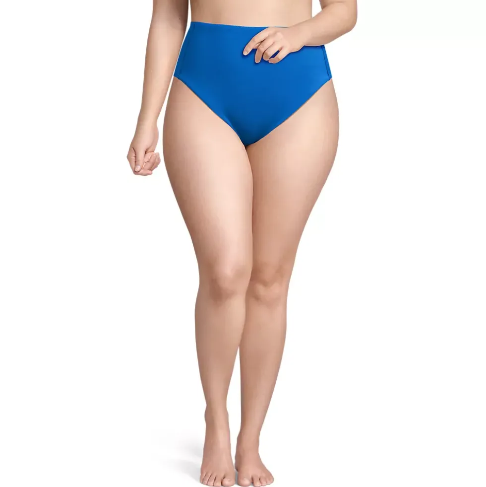 Women's Tugless QuickDry High Waisted High Leg Bikini Bottoms