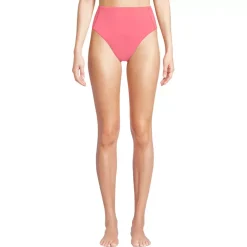 Women's Tugless QuickDry High Waisted High Leg Bikini Bottoms