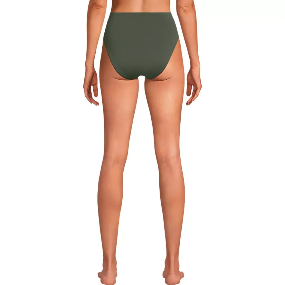 Women's Tugless QuickDry High Waisted High Leg Bikini Bottoms