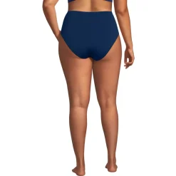 Women's Tugless QuickDry High Waisted High Leg Bikini Bottoms