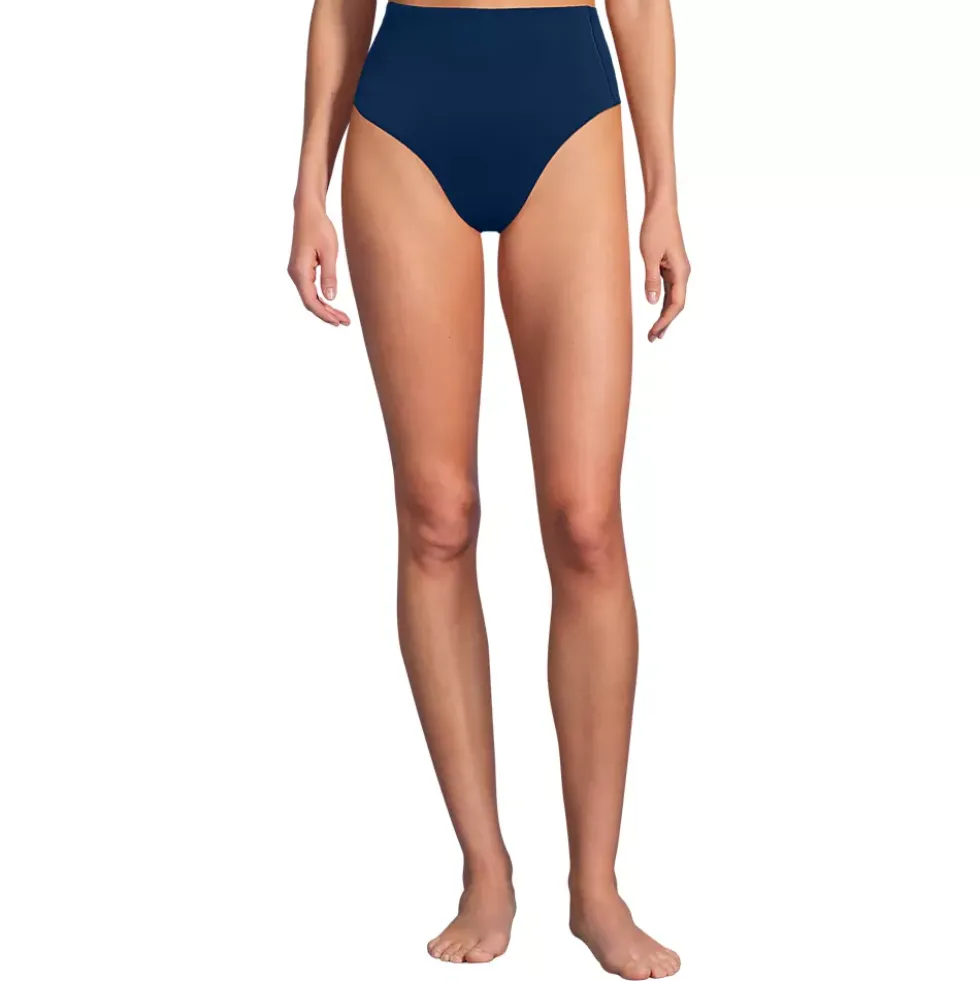 Women's Tugless QuickDry High Waisted High Leg Bikini Bottoms