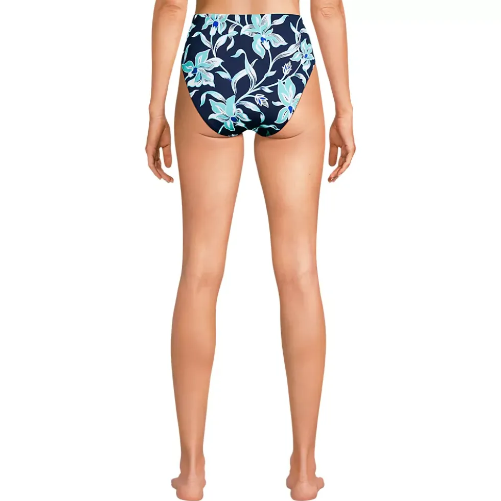Women's Tugless QuickDry High Waisted High Leg Bikini Bottoms