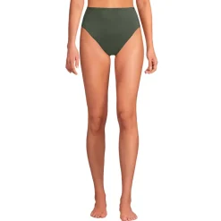 Women's Tugless QuickDry High Waisted High Leg Bikini Bottoms