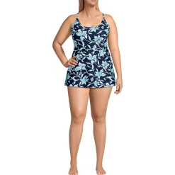 Womens Tugless QuickDry Strappy Back Mini Swim Dress