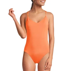 Women's Tugless QuickDry Strappy Back High Leg One Piece