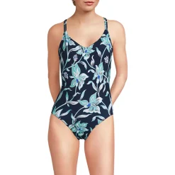 Women's Tugless QuickDry Strappy Back High Leg One Piece