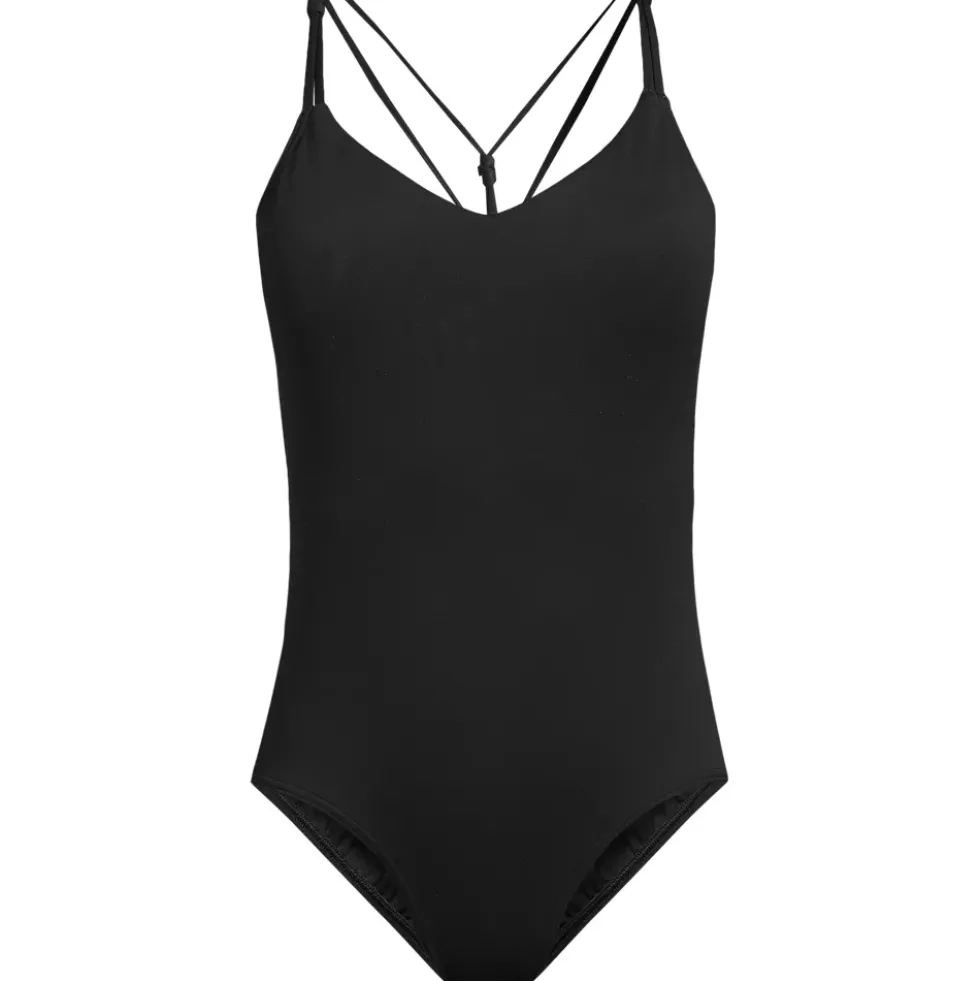 Women's Tugless QuickDry Strappy Back High Leg One Piece