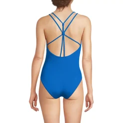 Women's Tugless QuickDry Strappy Back High Leg One Piece