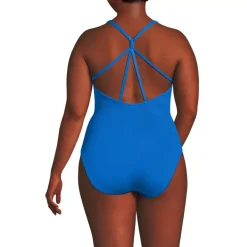 Women's Tugless QuickDry Strappy Back High Leg One Piece