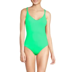 Women's Tugless QuickDry Strappy Back High Leg One Piece