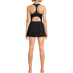 Women's Tugless Racerback Pleated Swim Dress