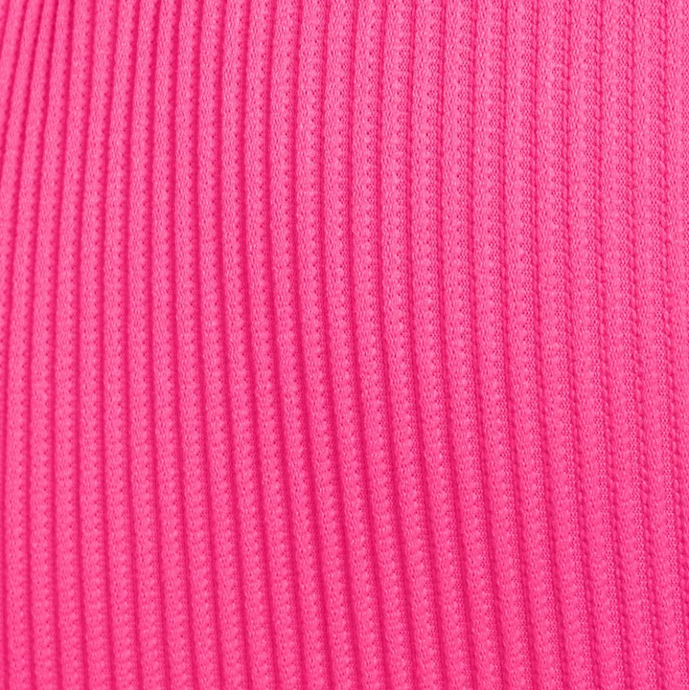 Women's Tugless Ribbed Midkini and High Waisted Bottom Swimsuit Set