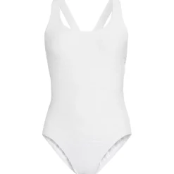 Women's Tugless Ribbed X-Back One Piece Swimsuit