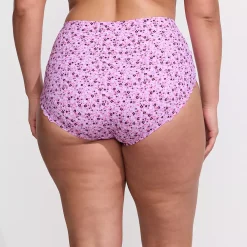 Women's Tugless Scallop High Waisted Bikini Bottoms