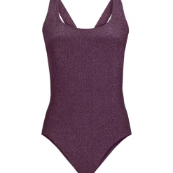Women's Tugless Shine X-Back One Piece Swimsuit