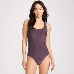 Women's Tugless Shine X-Back One Piece Swimsuit