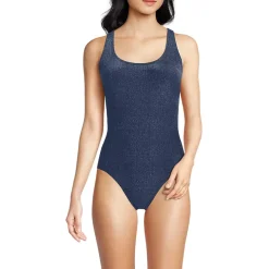 Women's Tugless Shine X-Back One Piece Swimsuit