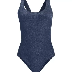 Women's Tugless Shine X-Back One Piece Swimsuit