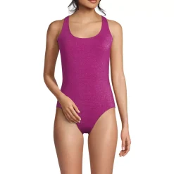 Women's Tugless Shine X-Back One Piece Swimsuit