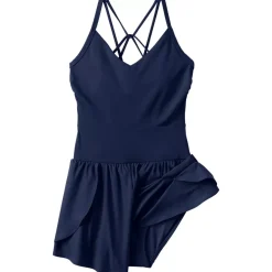 Women's Tugless Strappy X-Back Romper Swimsuit