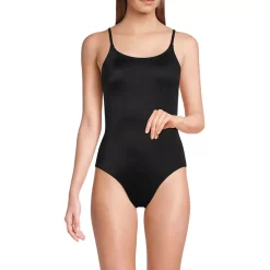 Women's Tugless Thin Strap One Piece Swimsuit