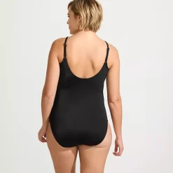 Women's Tugless Thin Strap One Piece Swimsuit