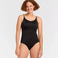 Women's Tugless Thin Strap One Piece Swimsuit