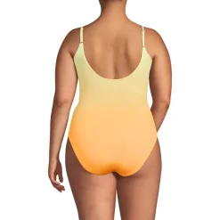 Women's Tugless Thin Strap One Piece Swimsuit