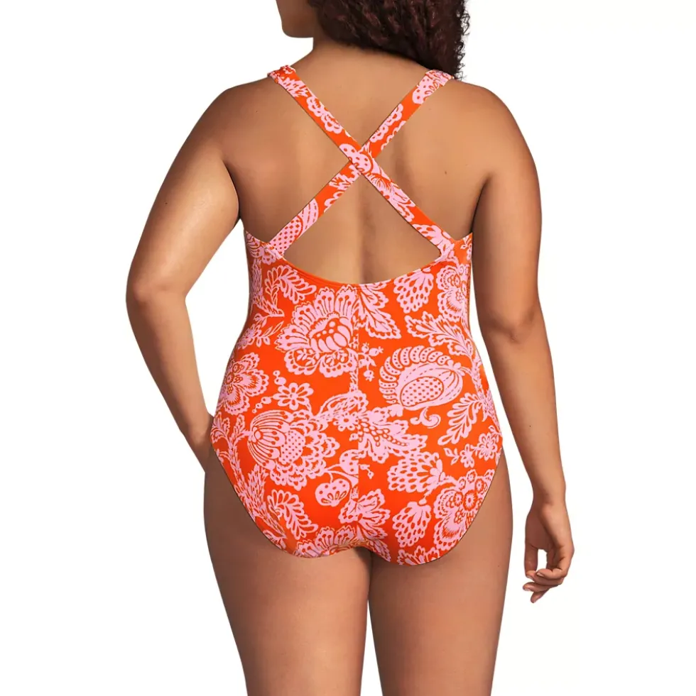 Women's Tugless X-Back One Piece Swimsuit