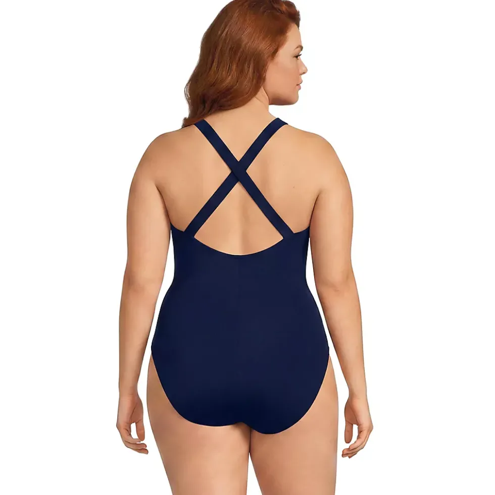 Women's Tugless X-Back One Piece Swimsuit