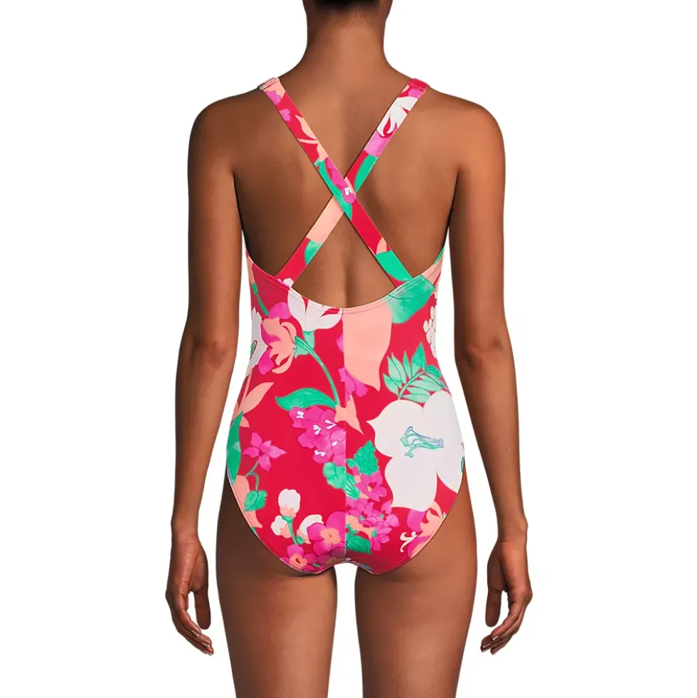 Women's Tugless X-Back One Piece Swimsuit