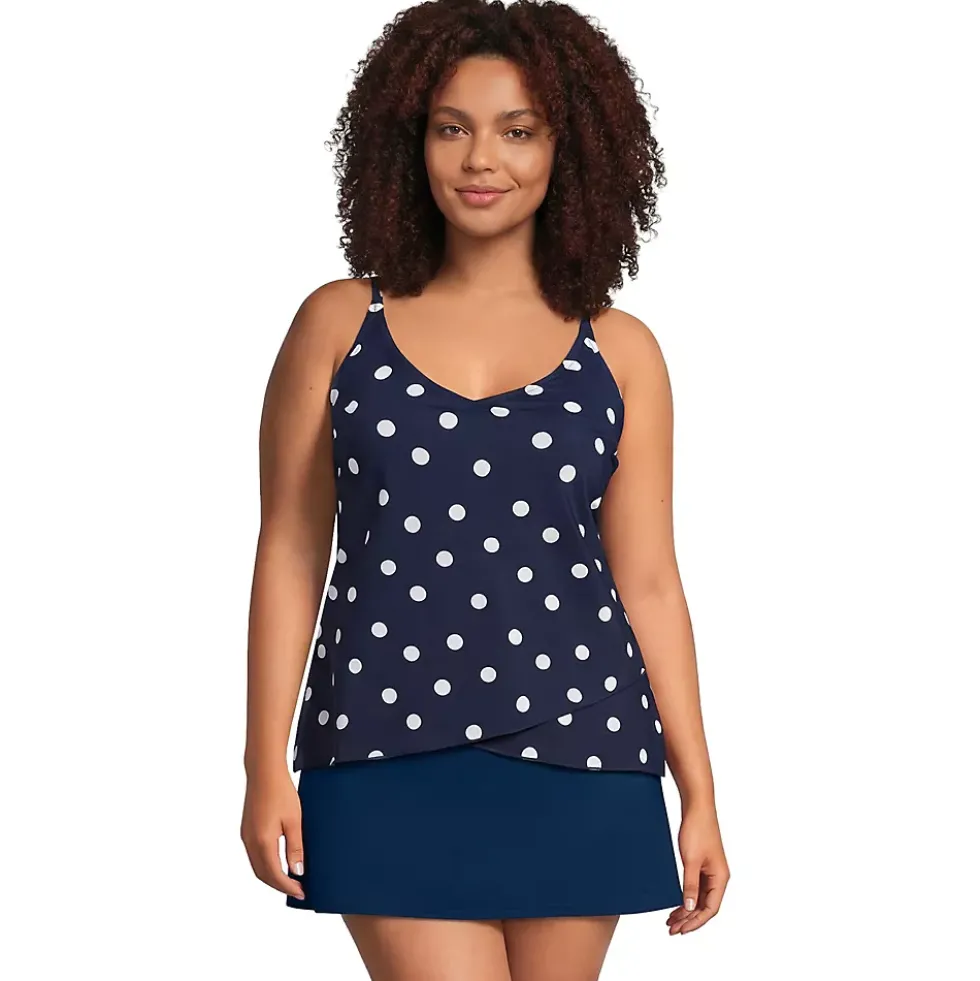 Women's Tulip Hem Tankini Top