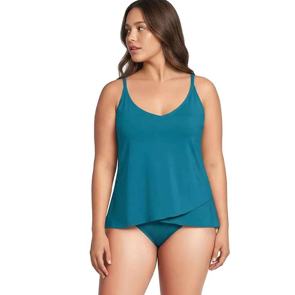 Women's Tulip Hem Tankini Top