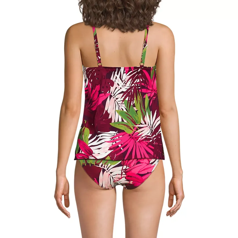 Women's Tulip Hem Tankini Top